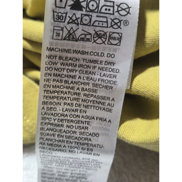 Levis Shirt Adult Medium Yellow Black Logo Graphic Tee Crew Neck Casual Mens - Picture 7 of 9